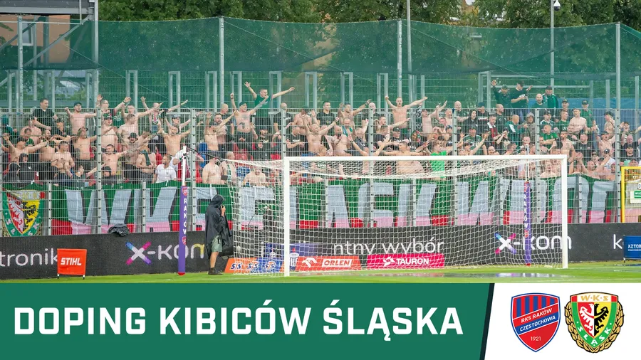 KIBICE: Doping kibiców Śląska w Częstochowie (WIDEO)