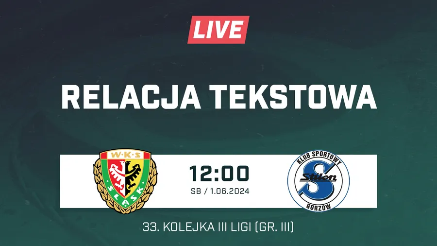 LIVE: Śląsk II Wrocław - Stilon Gorzów Wielkopolski (NA ŻYWO)