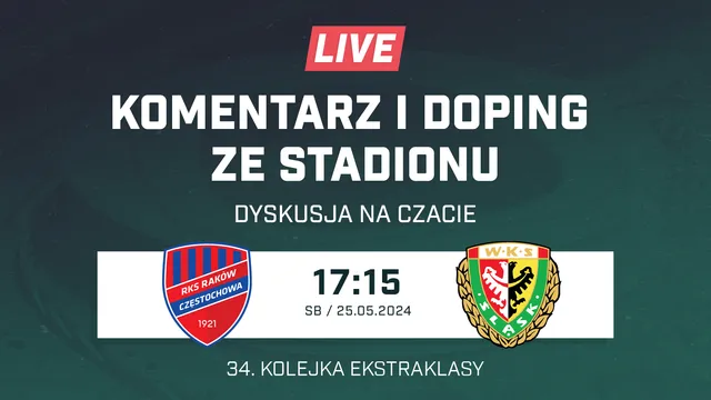 LIVE: Raków Częstochowa - Śląsk Wrocław (NA ŻYWO)