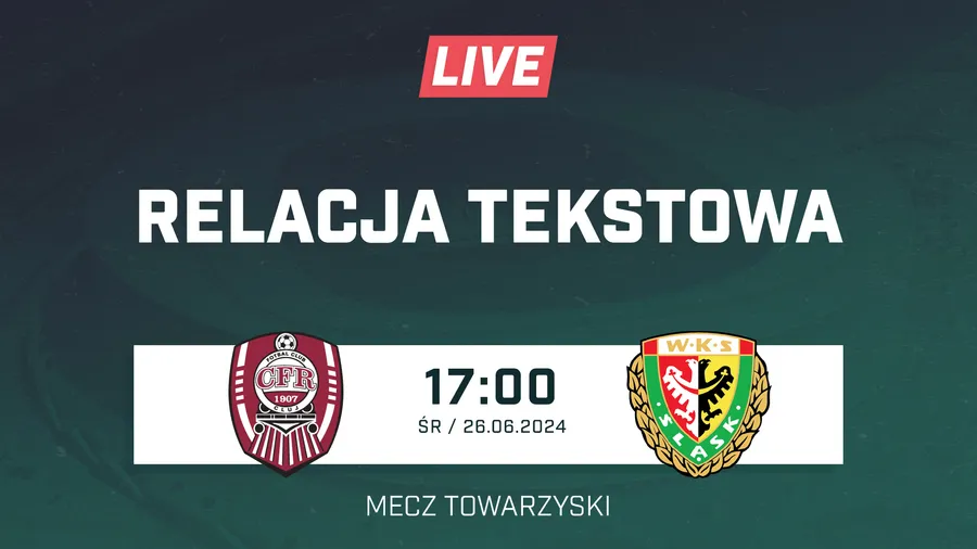 LIVE: CFR Cluj - Śląsk Wrocław (NA ŻYWO)