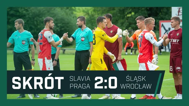 WIDEO: Slavia Praga - Śląsk Wrocław 2:0 (SKRÓT MECZU)
