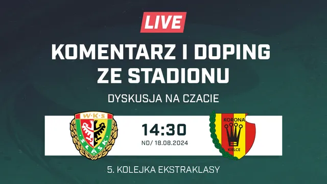 LIVE: Śląsk Wrocław - Korona Kielce (NA ŻYWO)