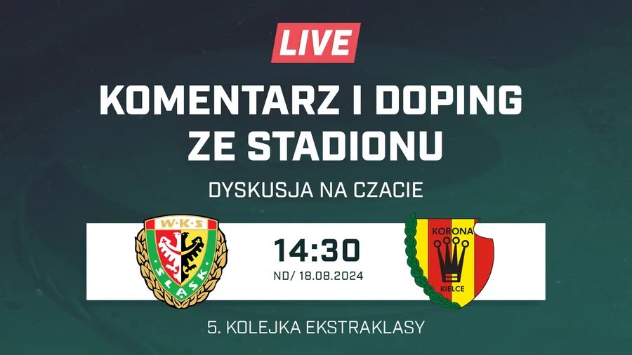 LIVE: Śląsk Wrocław - Korona Kielce (NA ŻYWO)