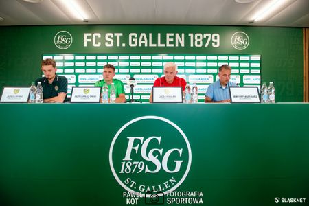 Trening i konferencja prasowa Śląska Wrocław w St. Gallen 6.08.2024