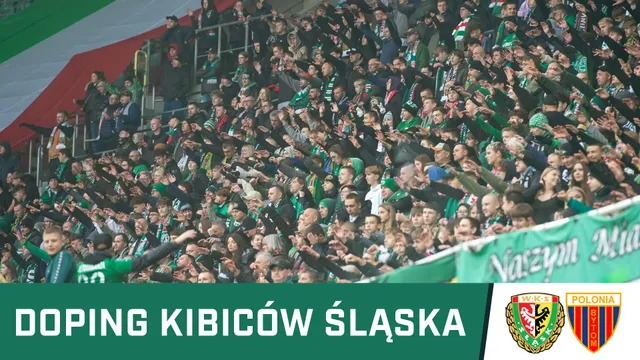 WIDEO: Doping kibiców Śląska w meczu z Polonią Bytom