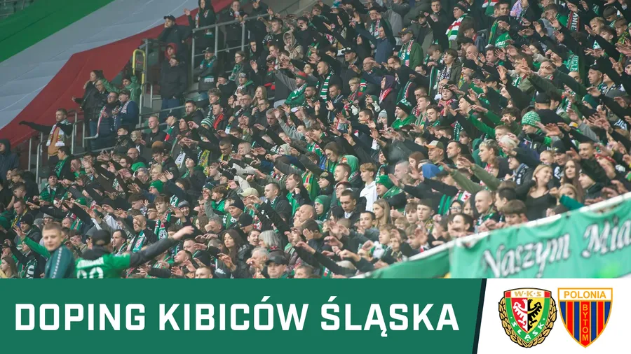 WIDEO: Doping kibiców Śląska w meczu z Polonią Bytom