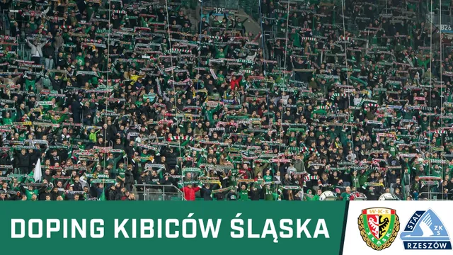 WIDEO: Doping kibiców Śląska w meczu ze Stalą Rzeszów