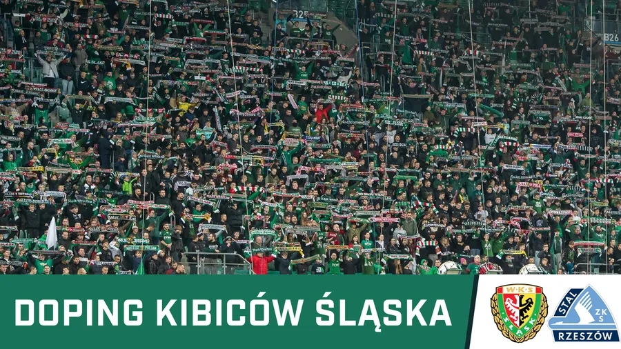 WIDEO: Doping kibiców Śląska w meczu ze Stalą Rzeszów
