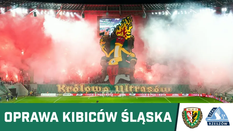 WIDEO: Oprawa kibiców Śląska - Rozgrzewa Atmosferę Całej Areny Królowa Ultrasów