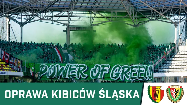 WIDEO: Oprawa kibiców Śląska - POWER OF GREEN