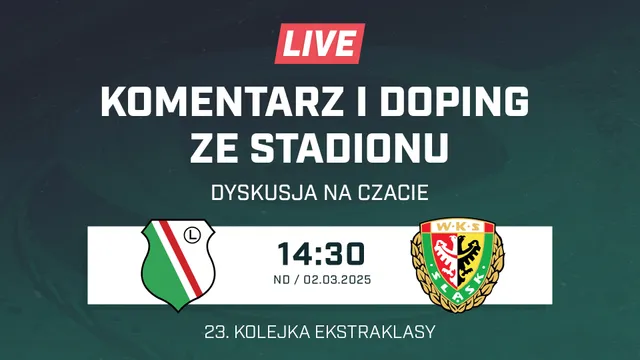 LIVE: Legia Warszawa - Śląsk Wrocław (NA ŻYWO)