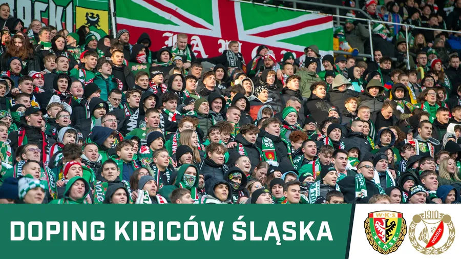 KIBICE: Doping kibiców Śląska w meczu z Widzewem