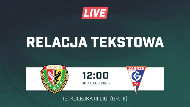 LIVE: Śląsk II Wrocław - Górnik II Zabrze (NA ŻYWO)