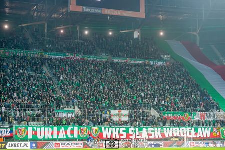 24. kolejka: Śląsk Wrocław 1:1 Pogoń Szczecin (KIBICE)
