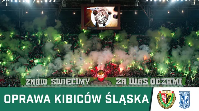 WIDEO: Oprawa kibiców Śląska - ZNÓW ŚWIECIMY ZA WAS OCZAMI