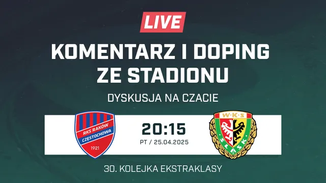 LIVE: Raków Częstochowa - Śląsk Wrocław (NA ŻYWO)