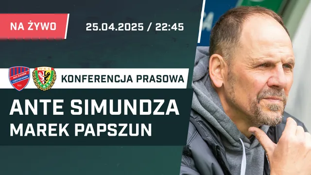 LIVE: Ante Simundza i Marek Papszun po meczu Raków - Śląsk