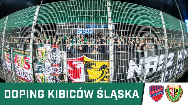KIBICE: Doping kibiców Śląska w meczu z Rakowem