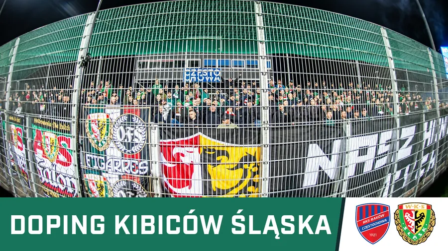 KIBICE: Doping kibiców Śląska w meczu z Rakowem