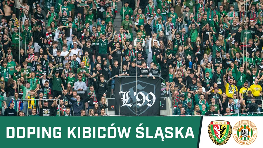 KIBICE: Doping kibiców Śląska w meczu z Zagłębiem