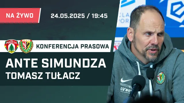 LIVE: Ante Simundza i Tomasz Tułacz po meczu Puszcza - Śląsk
