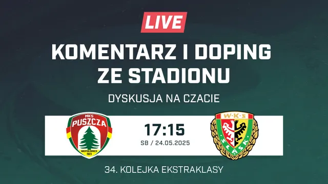 LIVE: Puszcza Niepołomice - Śląsk Wrocław (NA ŻYWO)