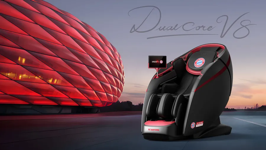 Nowość dla kibiców Bayernu – licencjonowany fotel masujący Dual Core V8 już dostępny!
