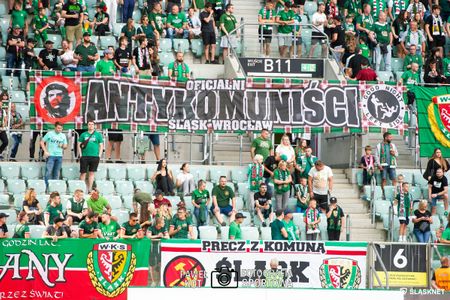 1. kolejka: Śląsk Wrocław 1:1 Wieczysta Kraków (KIBICE)
