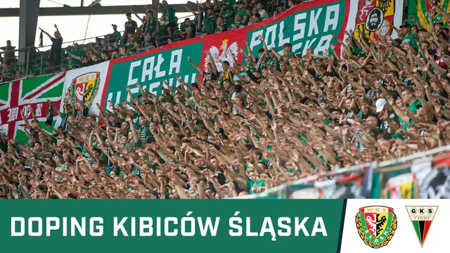 WIDEO: Doping kibiców Śląska podczas meczu z GKS-em Tychy