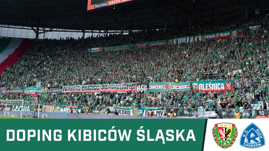 WIDEO: Doping kibiców Śląska podczas meczu z Ruchem