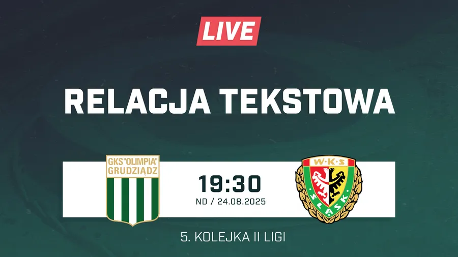LIVE: Olimpia Grudziądz - Śląsk II Wrocław (NA ŻYWO)