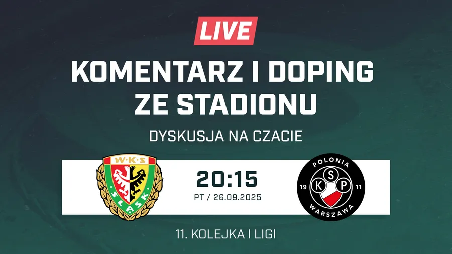LIVE: Śląsk Wrocław - Polonia Warszawa (NA ŻYWO)