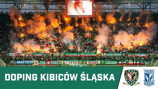 WIDEO: Doping kibiców Śląska w meczu z Lechem