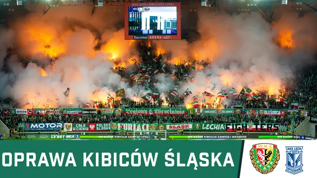 WIDEO: Oprawa kibiców Śląska Wrocław w meczu z Lechem Poznań
