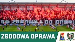 WIDEO: Zgodowa oprawa kibiców Motoru Lublin i Śląska Wrocław