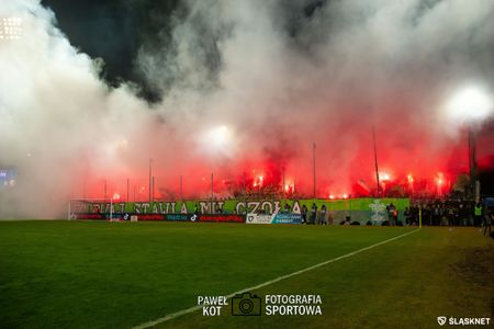 21. kolejka I ligi: Miedź Legnica 3:1 Śląsk Wrocław (KIBICE)
