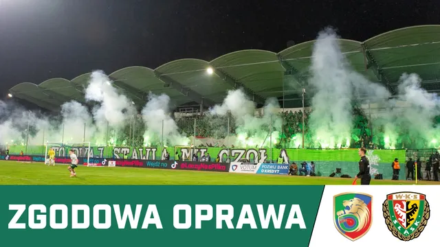 WIDEO: Zgodowa oprawa Ślaska Wrocław w Legnicy