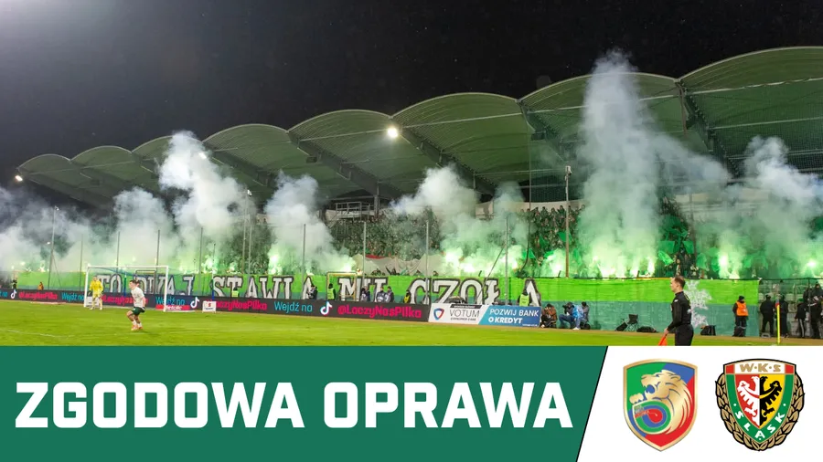 WIDEO: Zgodowa oprawa Ślaska Wrocław w Legnicy