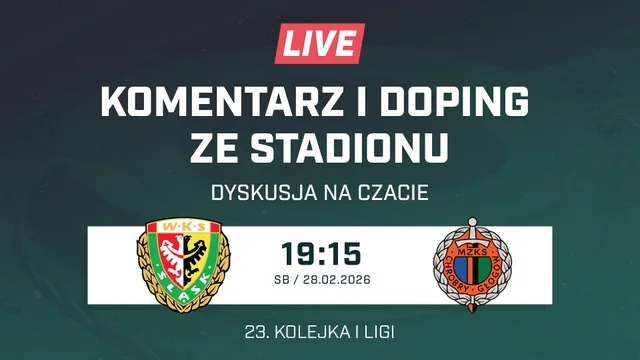 LIVE: Śląsk Wrocław - Chrobry Głogów (NA ŻYWO)