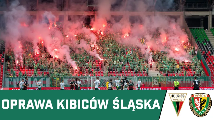 WIDEO: Oprawa kibiców Śląska w Tychach