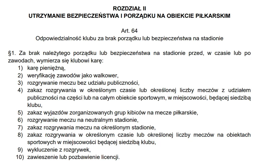 Regulamin Dyscyplinarny PZPN art. 64 §1 punkt 2)
