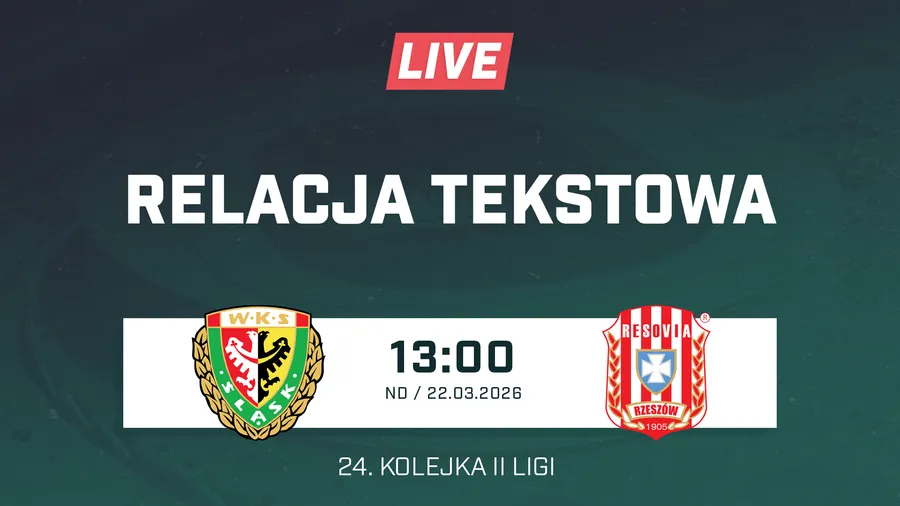 LIVE: Śląsk II Wrocław - Resovia Rzeszów (NA ŻYWO)