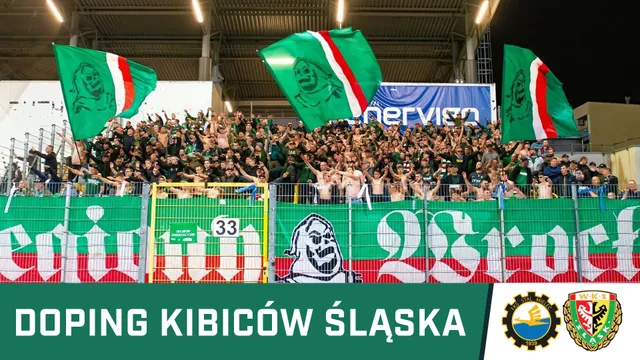 WIDEO: Doping kibiców Śląska w meczu ze Stalą Mielec
