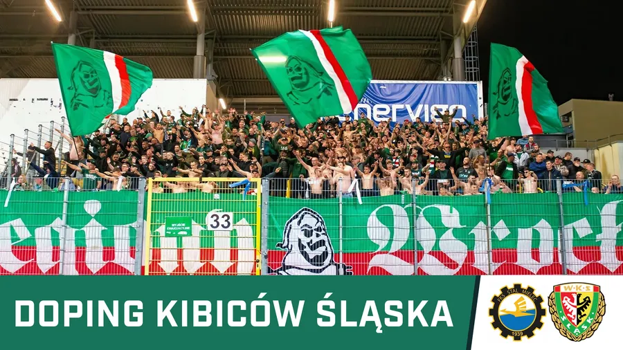 WIDEO: Doping kibiców Śląska w meczu ze Stalą Mielec