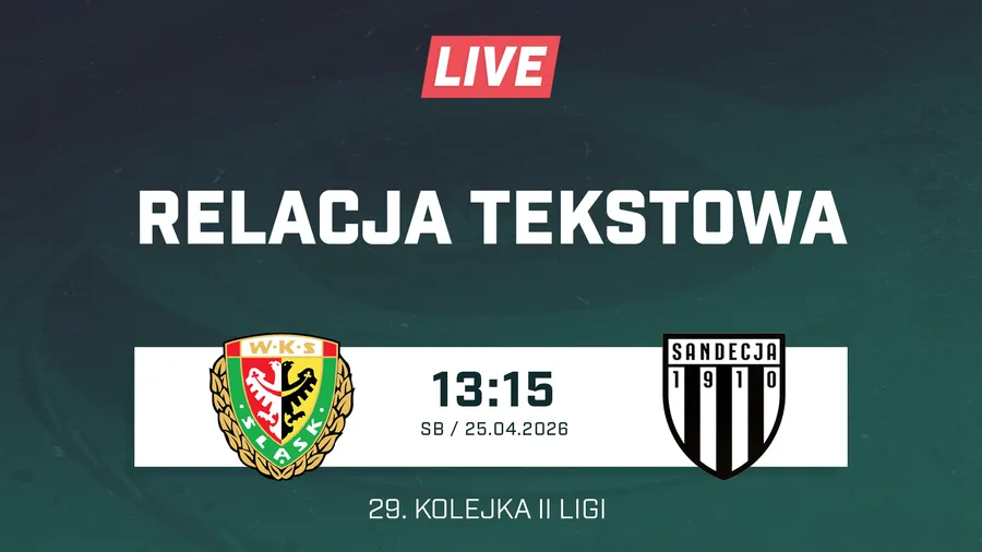 LIVE: Śląsk II Wrocław - Sandecja Nowy Sącz (NA ŻYWO)