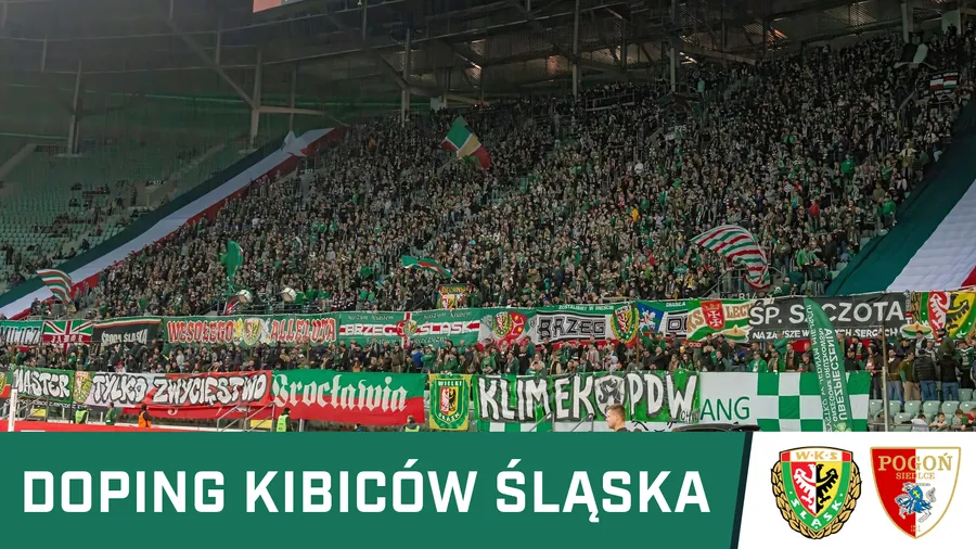 WIDEO: Doping kibiców Śląska w meczu z Pogonią Siedlce