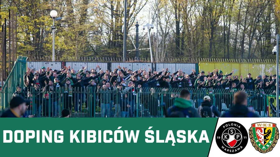 WIDEO: Doping kibiców Śląska w meczu z Polonią Warszawa