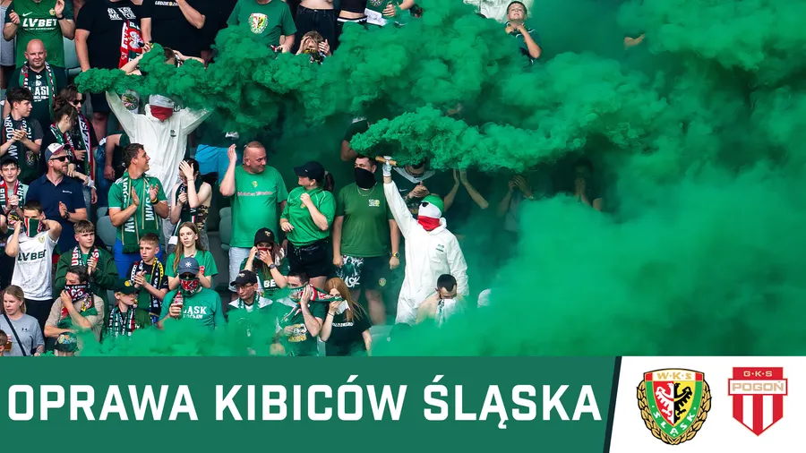 WIDEO: Oprawa kibiców Śląska w meczu z Pogonią Grodzisk