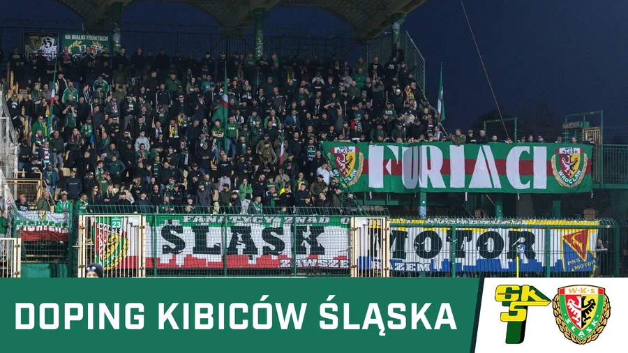 WIDEO: Doping kibiców Śląska w meczu z Górnikiem Łęczna
