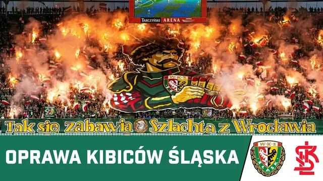 WIDEO: Oprawa kibiców Śląska w meczu z ŁKS-em Łódź